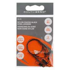 nylon coated black steel leader