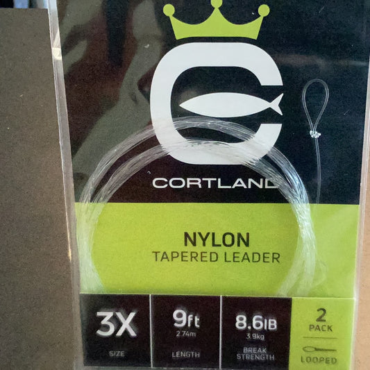 Nylon Tapered Leader - 3X - 9ft - 2 Pack - Cortland
